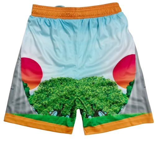32. Sublimation printed Customized BOY’s SHORTPANT WITH SIDE POCKET + JOINED WAISTBAND ( 3.5 CM ELASTIC) + DRAWSTRING COMING OUT FROM INSIDE + SIDE POCKET - Image 2
