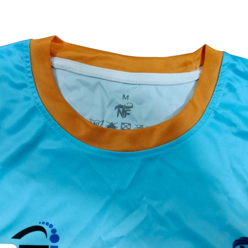 1. Sublimation printed Customized MEN's, ROUND NECK - 1/2 SLEEVE T-SHIRT- SETTING SLEEVE + NECK JOIN+ NECK TAPE + HEMED CUFF , - Image 5