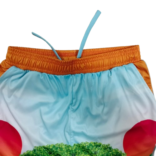 32. Sublimation printed Customized BOY’s SHORTPANT WITH SIDE POCKET + JOINED WAISTBAND ( 3.5 CM ELASTIC) + DRAWSTRING COMING OUT FROM INSIDE + SIDE POCKET - Image 5